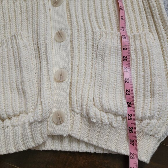 Anthropologie Maeve Fringe Cardigan Womens XS Boho Ivory Cozy Western Cottage - Picture 8 of 8